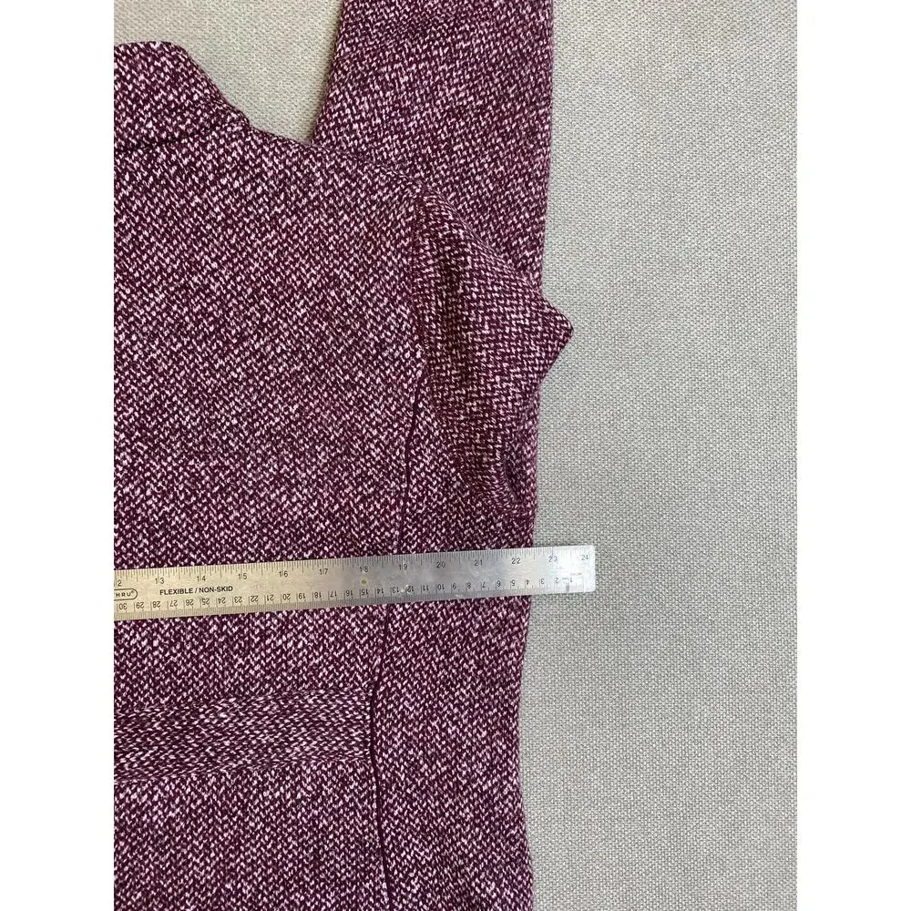 Talbots Womens Burgundy Full Zip Herringbone Fleece Jacket Size XL - Picture 8 of 9